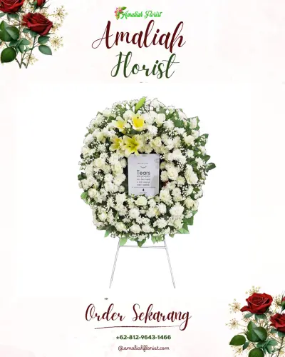 Krans Bunga Duka Cita di Babakan Surabaya